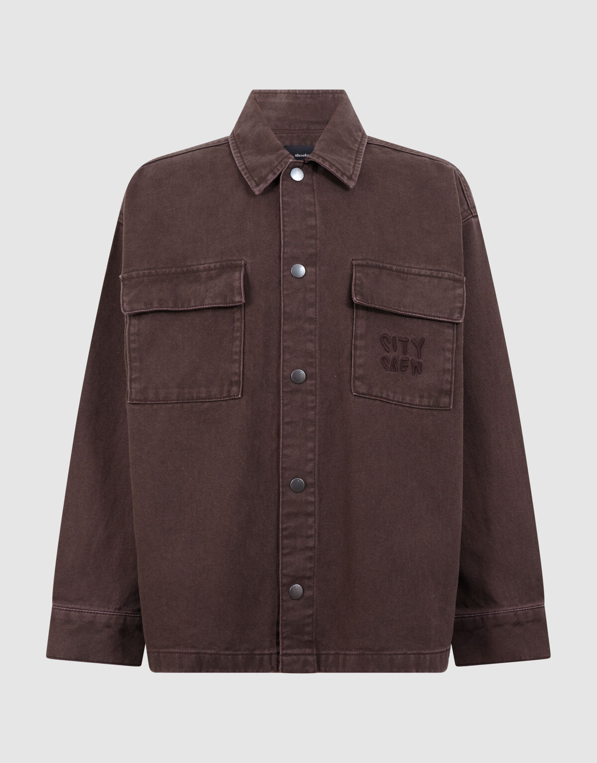Oversized-Denim-Overshirt Dunkelbraun SHOEBY BOYS