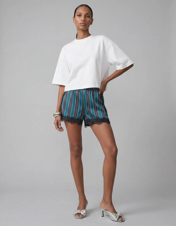 Kanten Stripe Short Petrol SHOEBY WOMEN