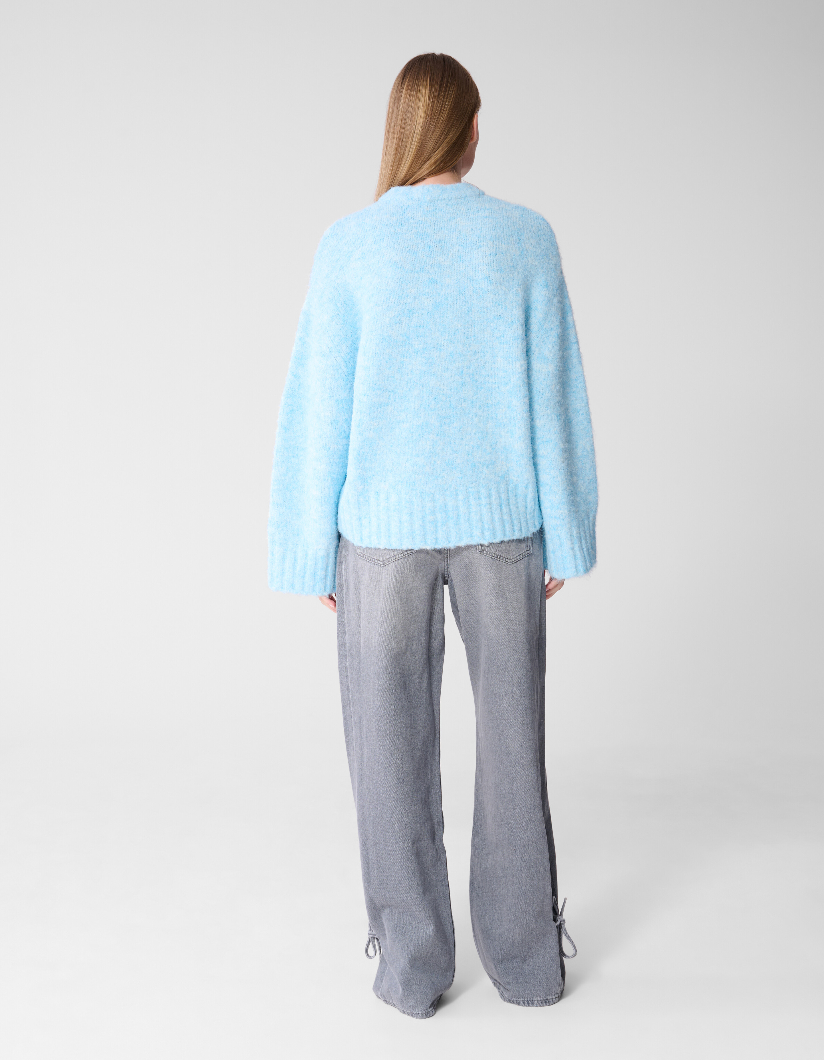 &Uuml;bergro&szlig;er Pullover Hellblau SHOEBY WOMEN