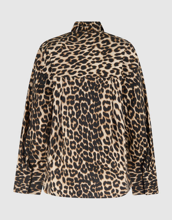 Leopard Popeline Bluse Braun SHOEBY WOMEN