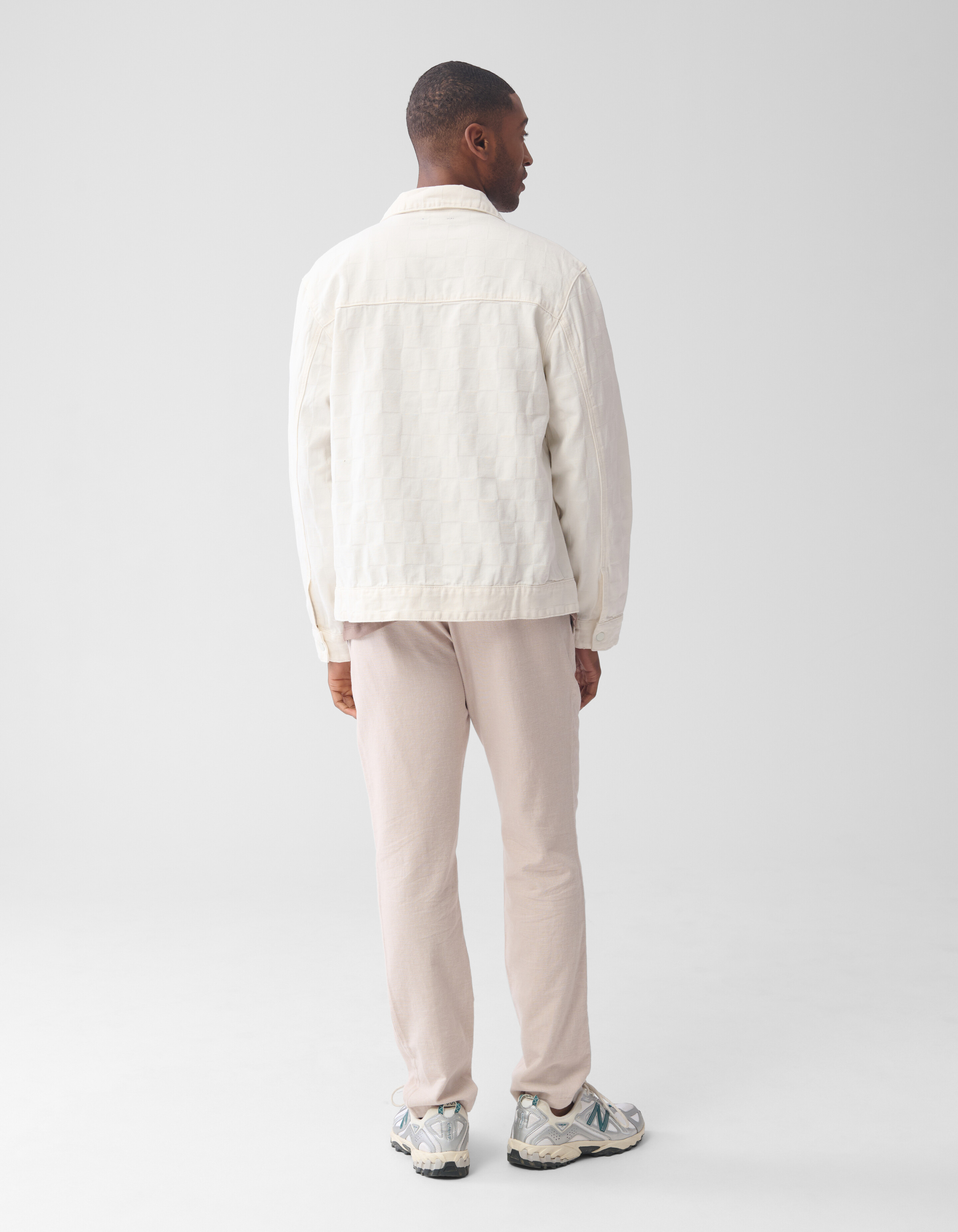 Block Jacquard Jacke Off White SHOEBY MEN