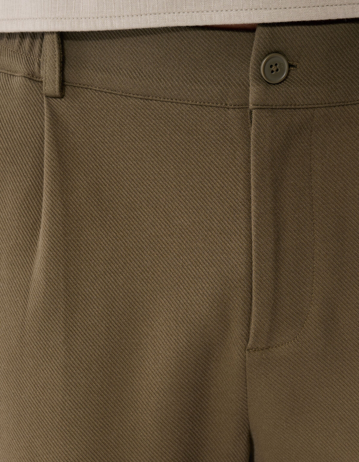 Hose mit Keper-Struktur Dunkelgr&uuml;n SHOEBY MEN
