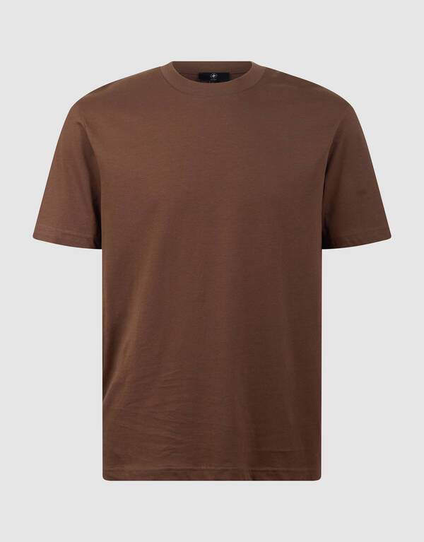 Logo-Kreis-Kunst T-Shirt Braun SHOEBY MEN