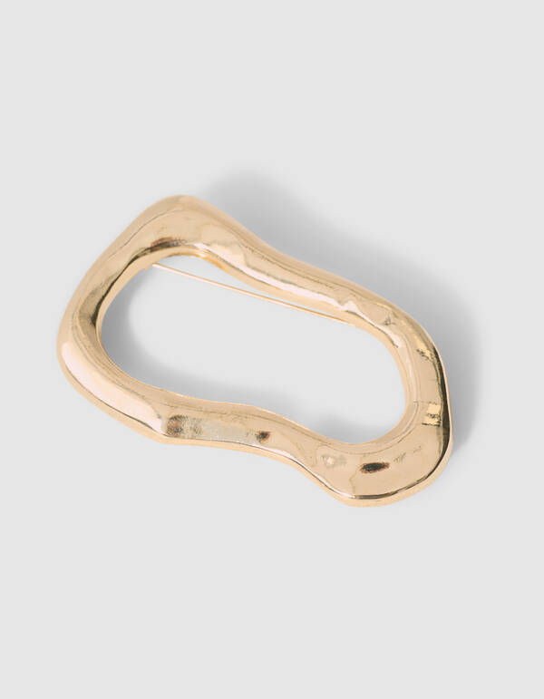 Organische offene Brosche Gold SHOEBY ACCESSOIRES