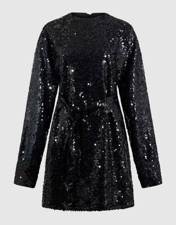 Sequin Mini Dress Black SHOEBY WOMEN