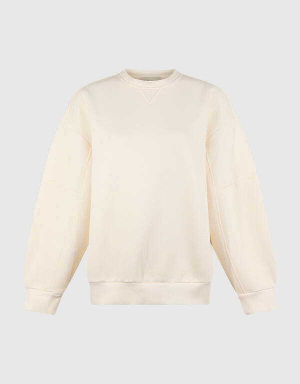 Pullover mit gro&szlig;en &Auml;rmeln in Off White SHOEBY WOMEN
