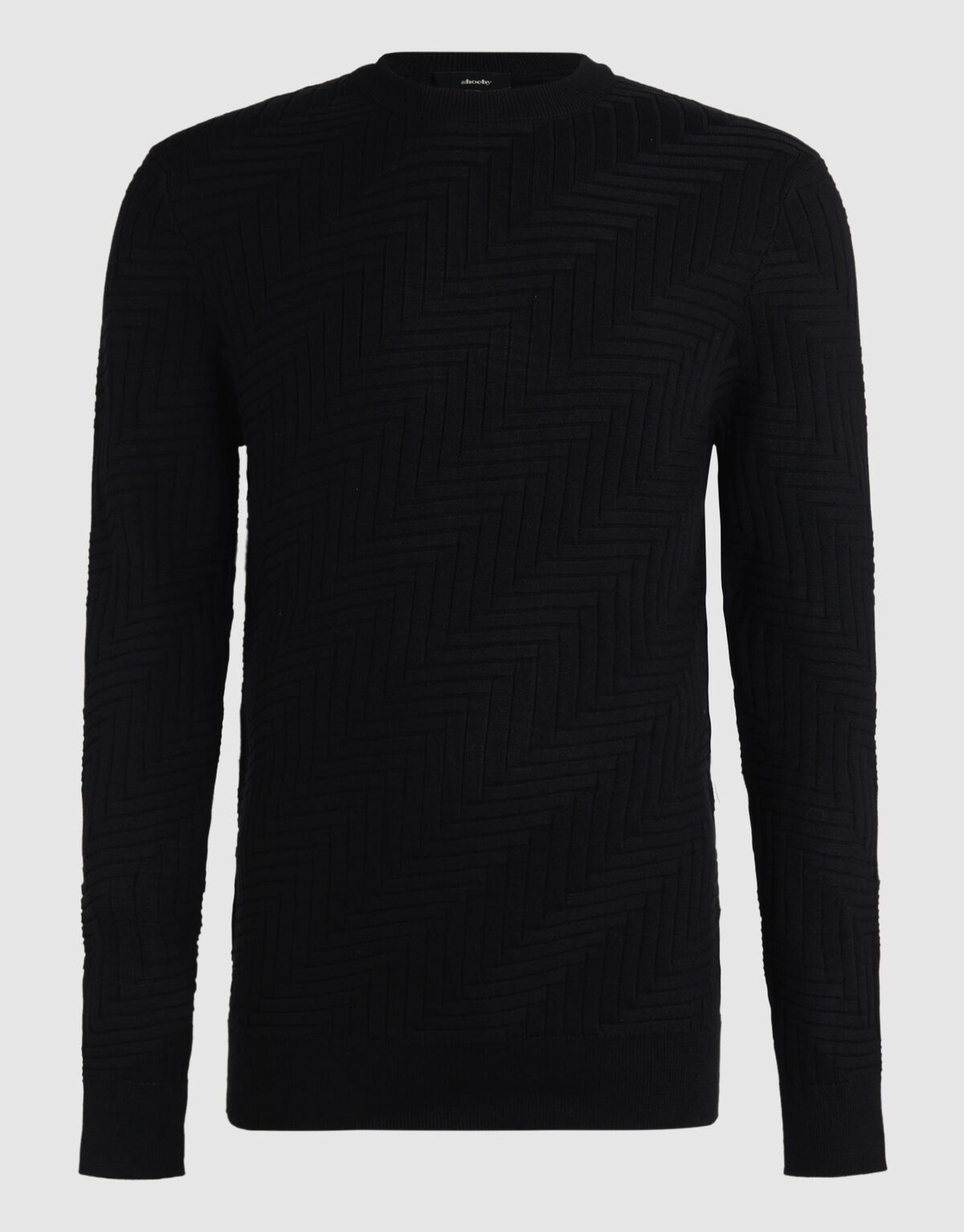 Strickpullover Struktur Schwarz SHOEBY MEN