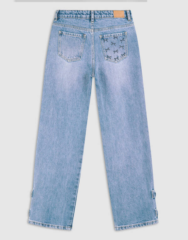Bow Straight Fit Jeans Blau SHOEBY GIRLS