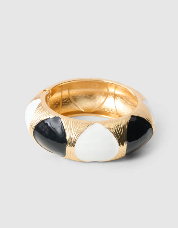 Armreif Armband Schwarz/Wei&szlig; SHOEBY ACCESSOIRES