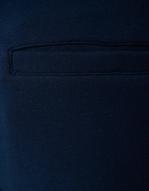 Piqu&eacute; Logo Shorts Blau SHOEBY MEN