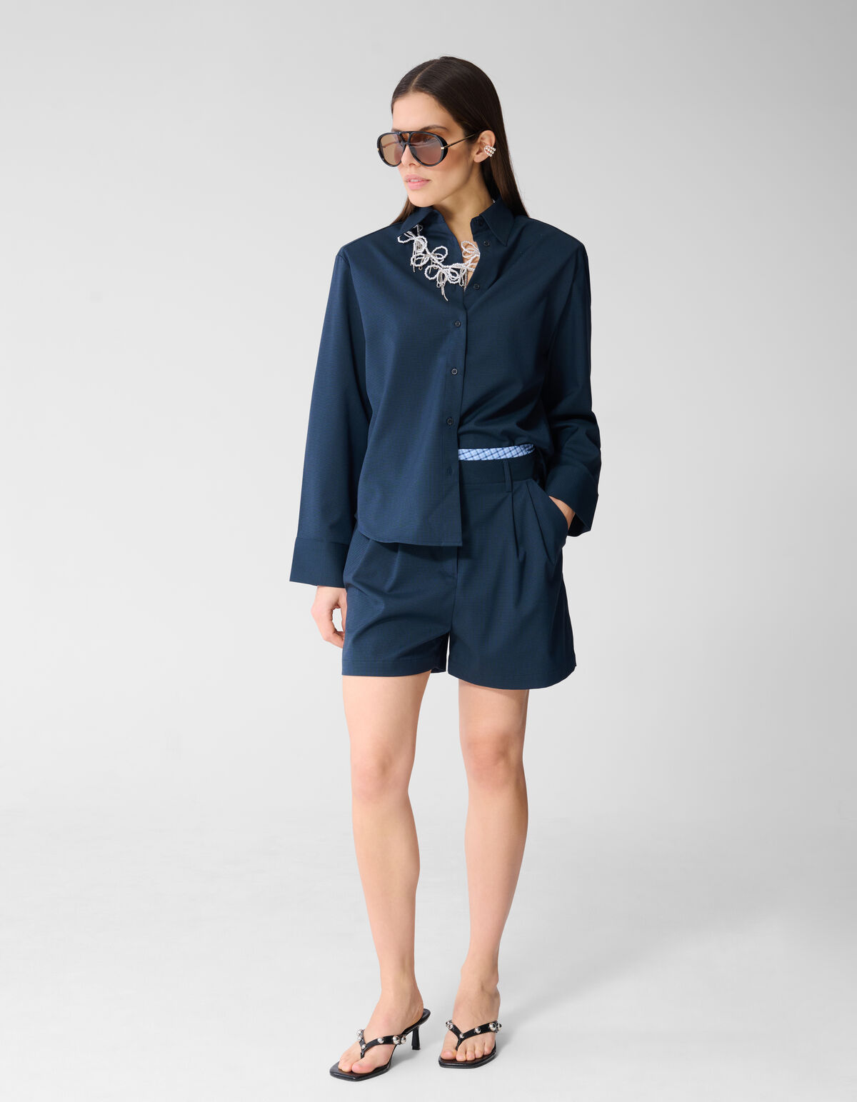 Karo Short Dunkelblau SHOEBY WOMEN