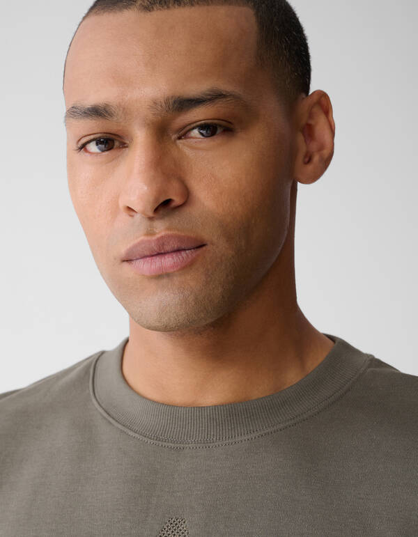 Stickerei-Kunst T-Shirt Dunkelgr&uuml;n SHOEBY MEN