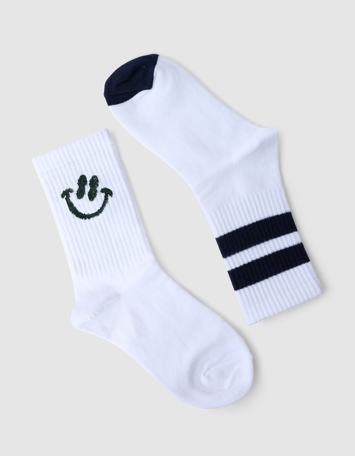 Gestreifte Socken Wei&szlig; SHOEBY ACCESSOIRES