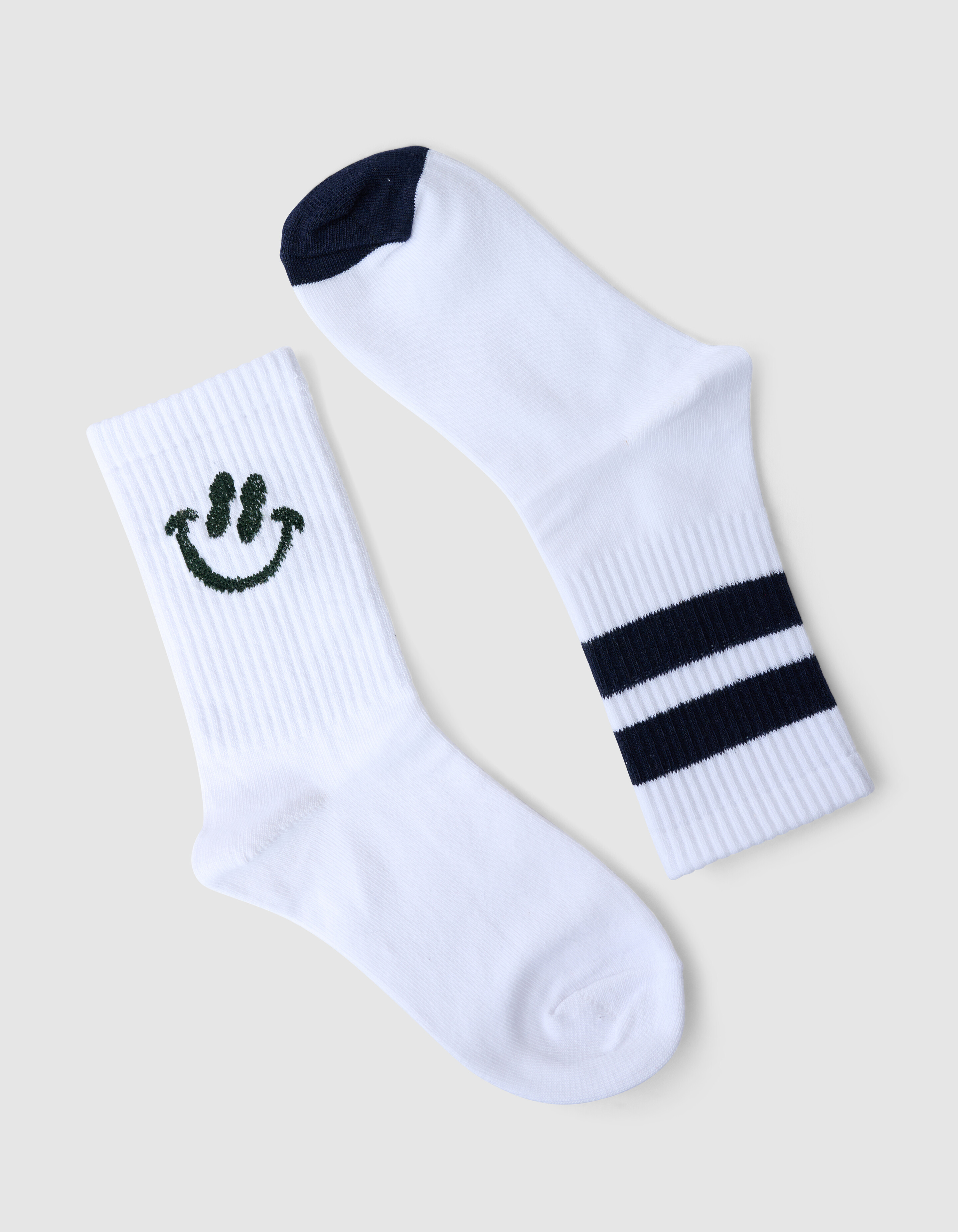 Gestreifte Socken Wei&szlig; SHOEBY ACCESSOIRES