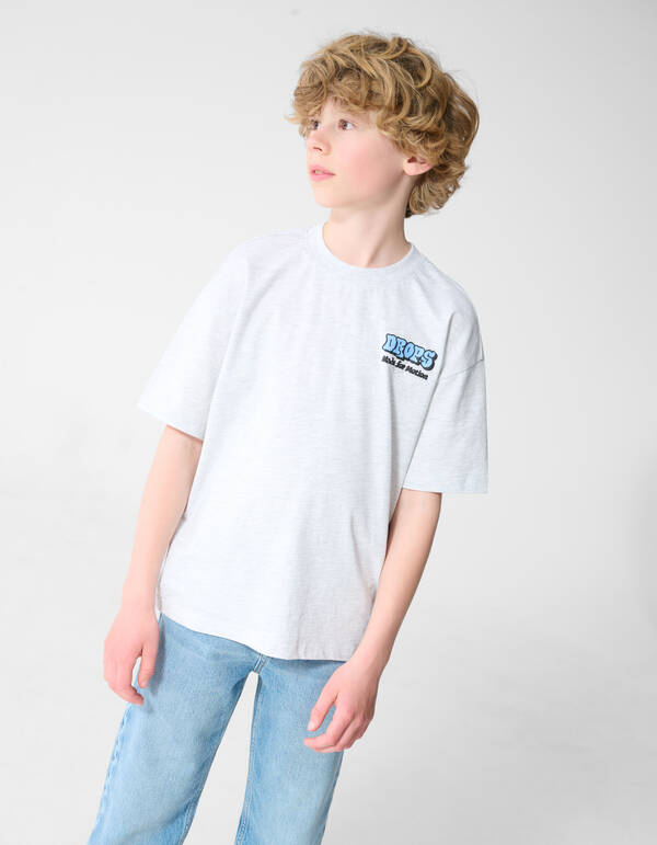 Drops Artwork T-Shirt Hellgrau SHOEBY BOYS