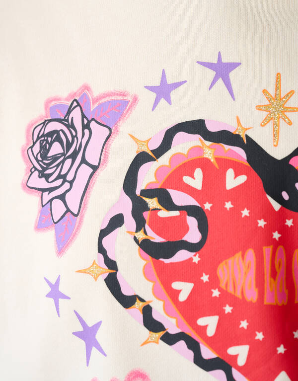 Vida Artwork Hoodie Off White SHOEBY GIRLS