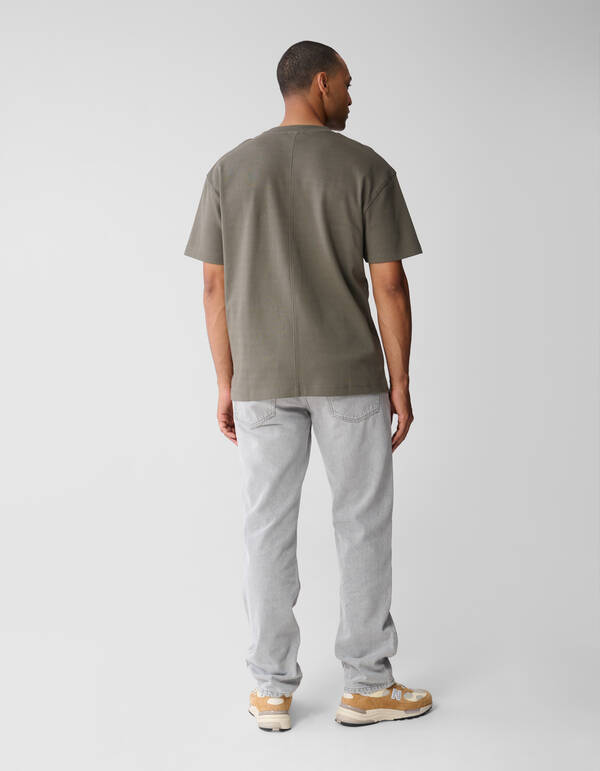 Stickerei-Kunst T-Shirt Dunkelgr&uuml;n SHOEBY MEN