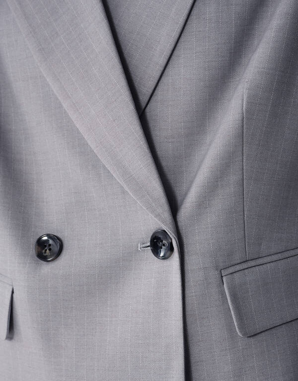 Taillierter Nadelstreifenblazer Hellgrau SHOEBY WOMEN