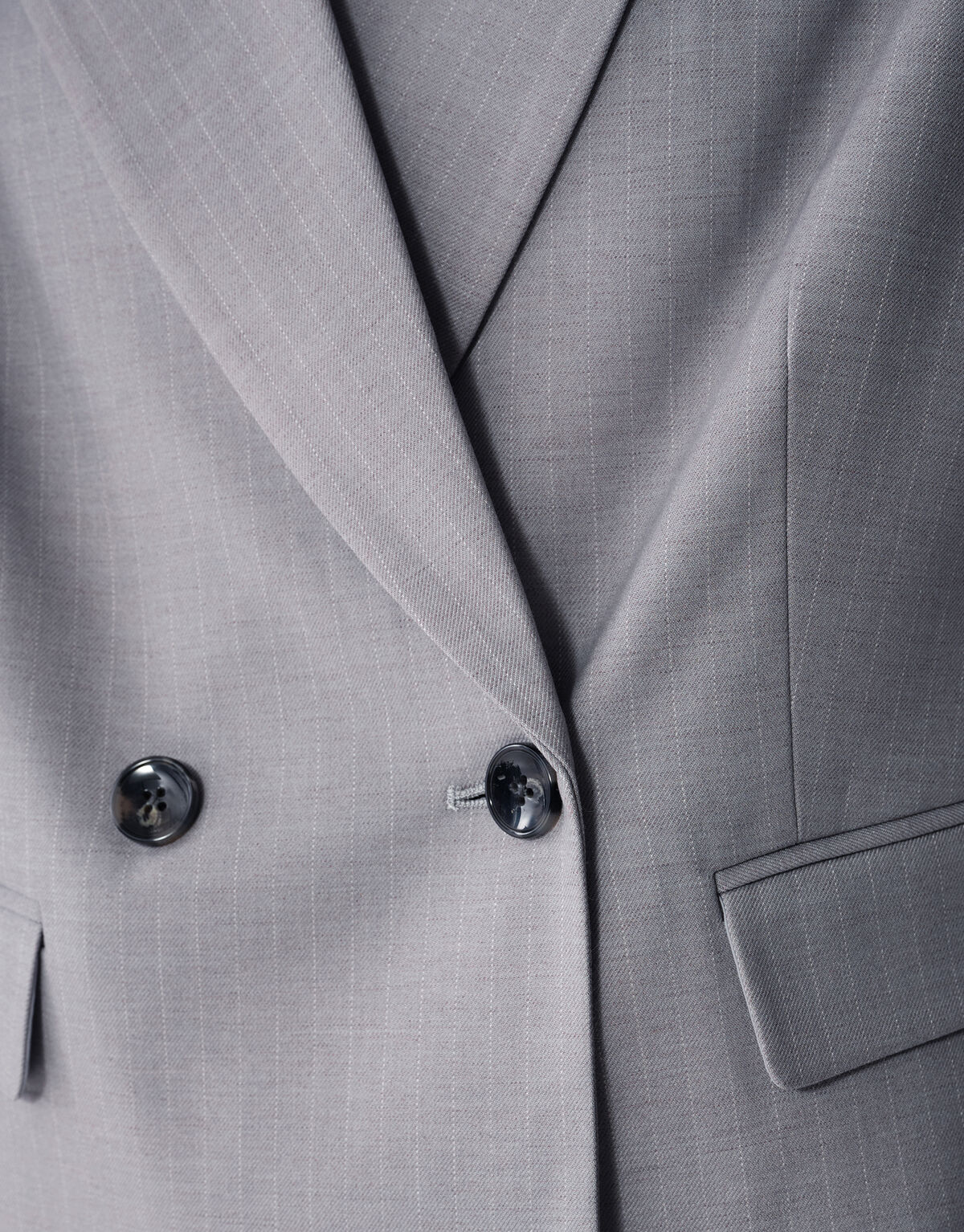 Taillierter Nadelstreifenblazer Hellgrau SHOEBY WOMEN