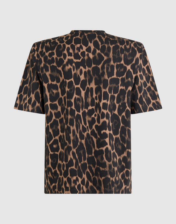 Leopard Padded T-Shirt Braun SHOEBY WOMEN
