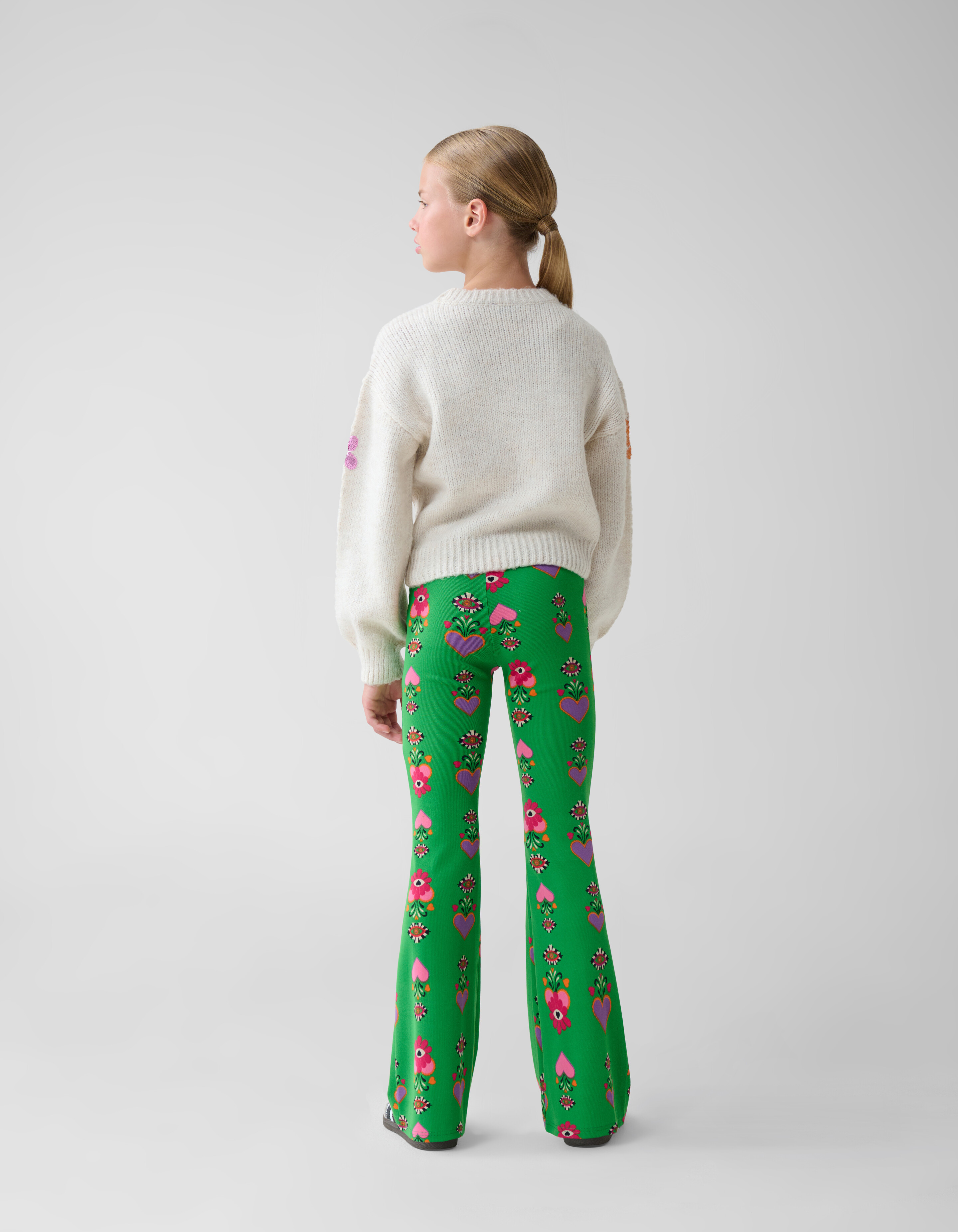 Bedruckte ausgestellte Rippen-Leggings von Lizzy SHOEBY GIRLS