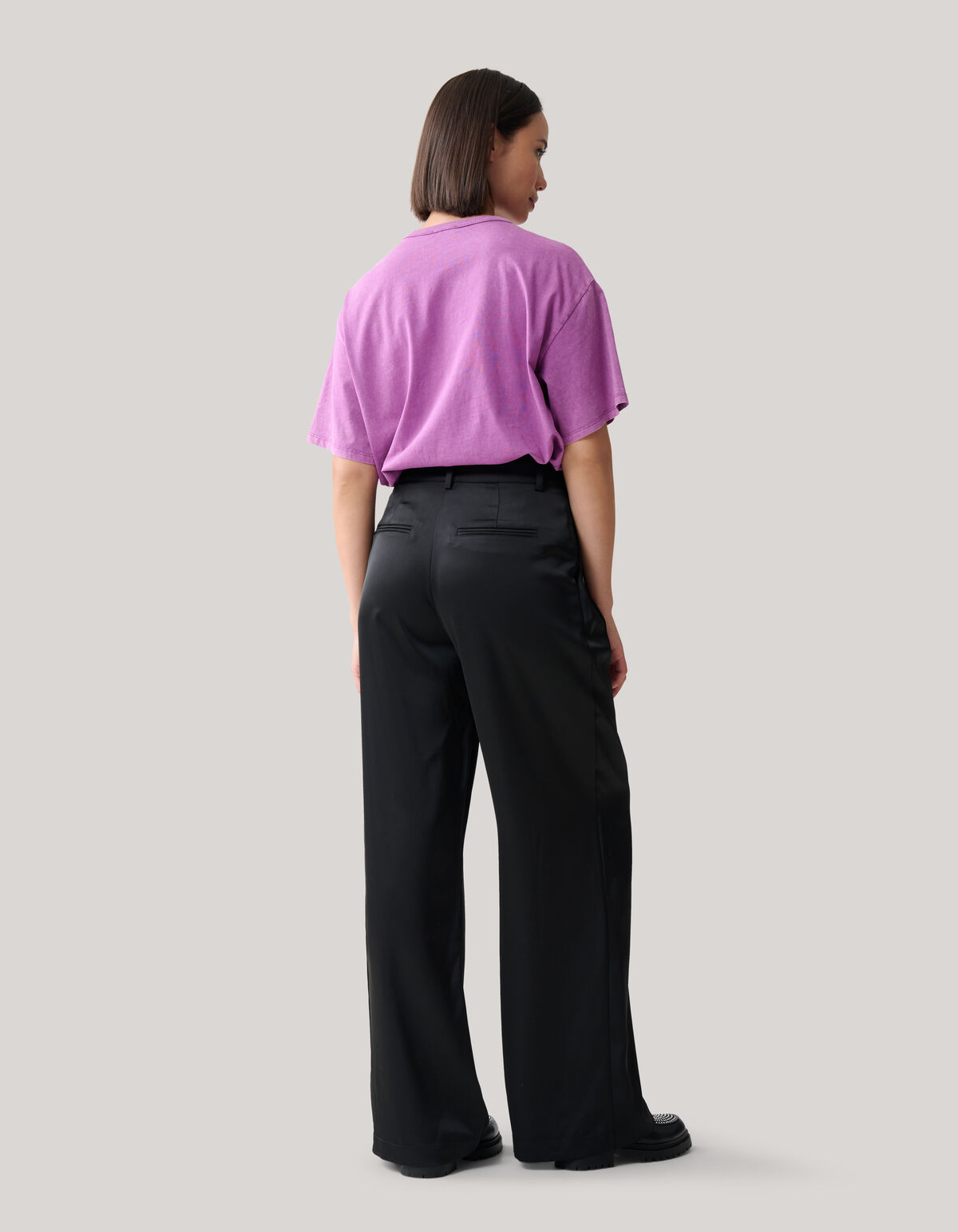 Breite Satinhose Schwarz SHOEBY WOMEN