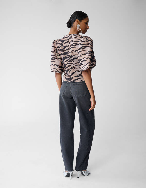 Puff Tiger Bluse Hellbraun SHOEBY WOMEN