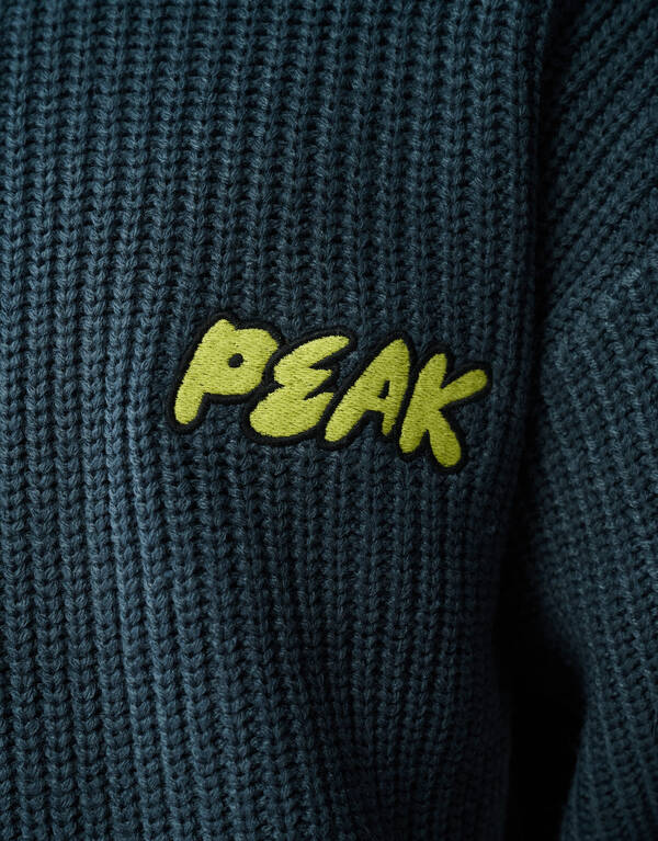 Peak Stickerei Strickpullover Gr&uuml;n SHOEBY BOYS