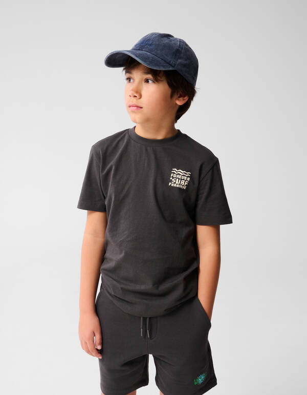 Paradise Artwork T-shirt Dunkelgrau SHOEBY BOYS