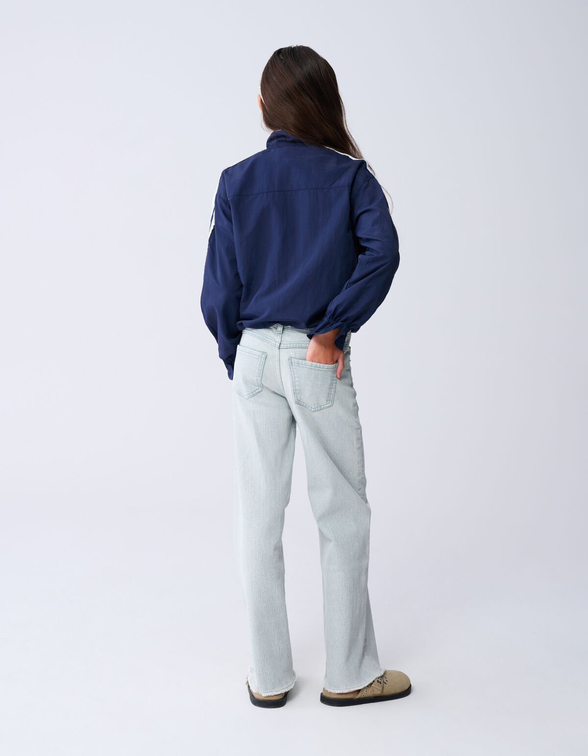 Kanten Bomberjacke Dunkelblau SHOEBY GIRLS