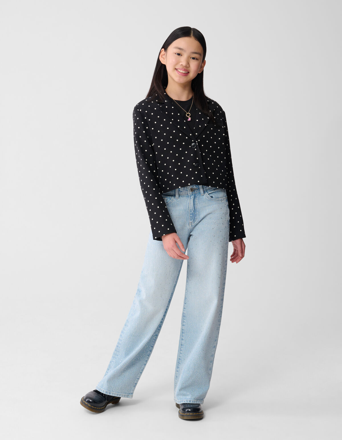 Polkadot Blazer Schwarz SHOEBY GIRLS