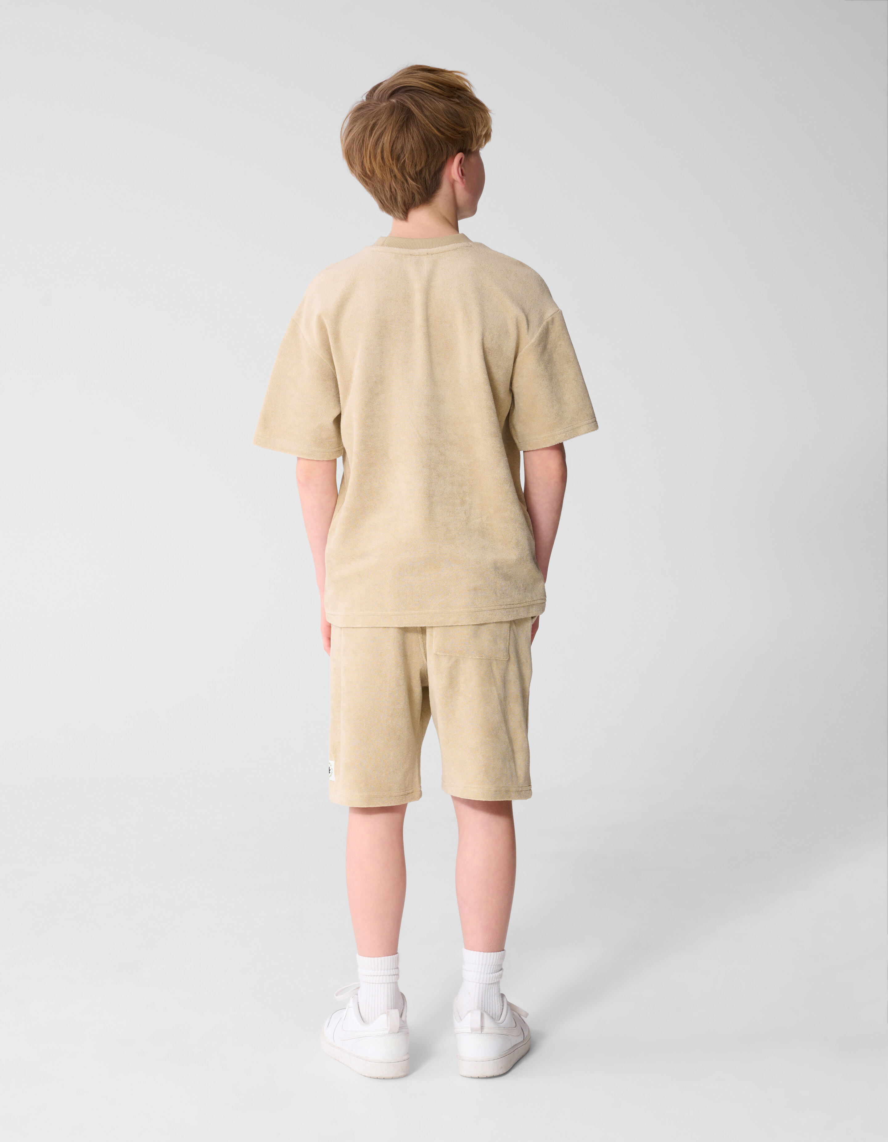 Frottee Relaxed T-Shirt Beige SHOEBY BOYS