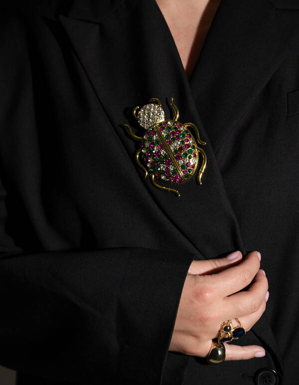 K&auml;ferbrosche Gold von Fred SHOEBY ACCESSOIRES