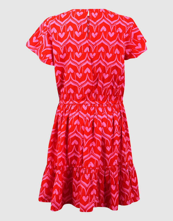 Herzprint Mini Kleid Rosa SHOEBY GIRLS