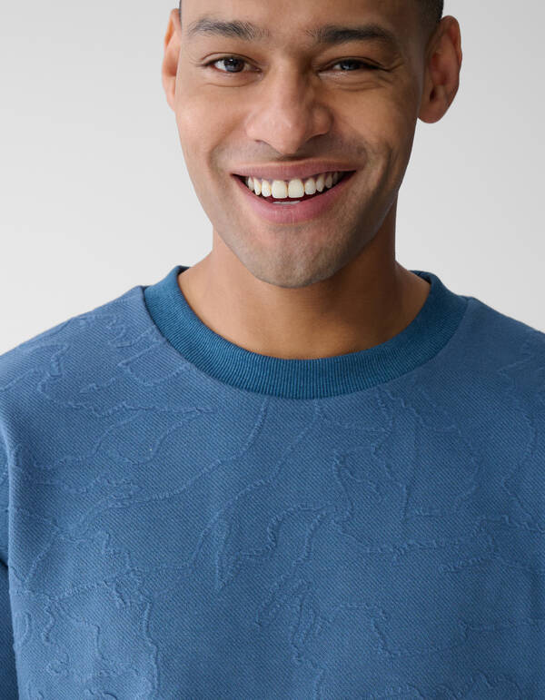 Strukturpullover Blau SHOEBY MEN