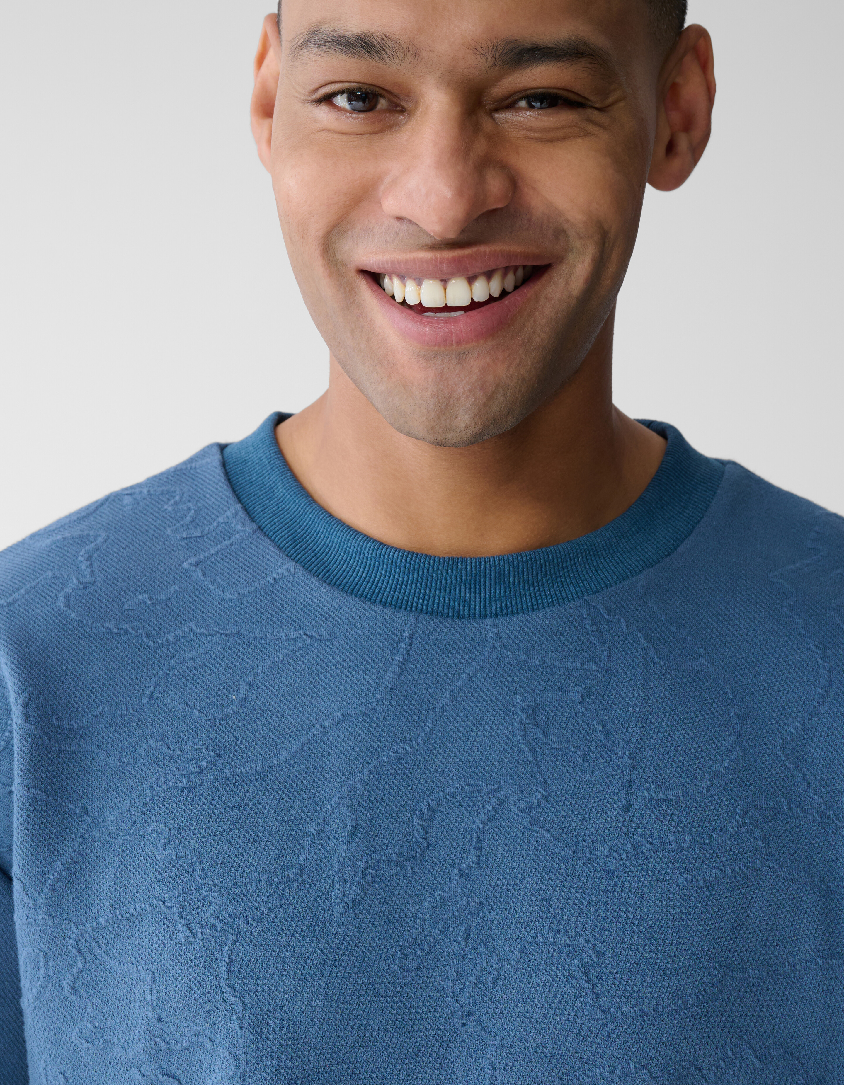 Strukturpullover Blau SHOEBY MEN