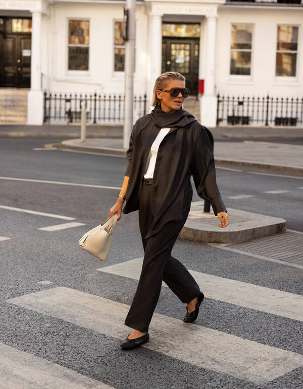 Oversized Tailored Bluse in Dunkelgrau By SHOEBY WOMEN