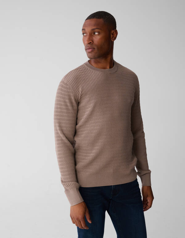 Struktur Pullover Braun SHOEBY MEN