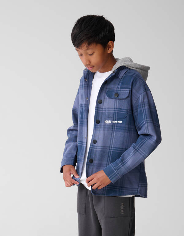 Karo-Pocket-Overshirt Blau SHOEBY BOYS