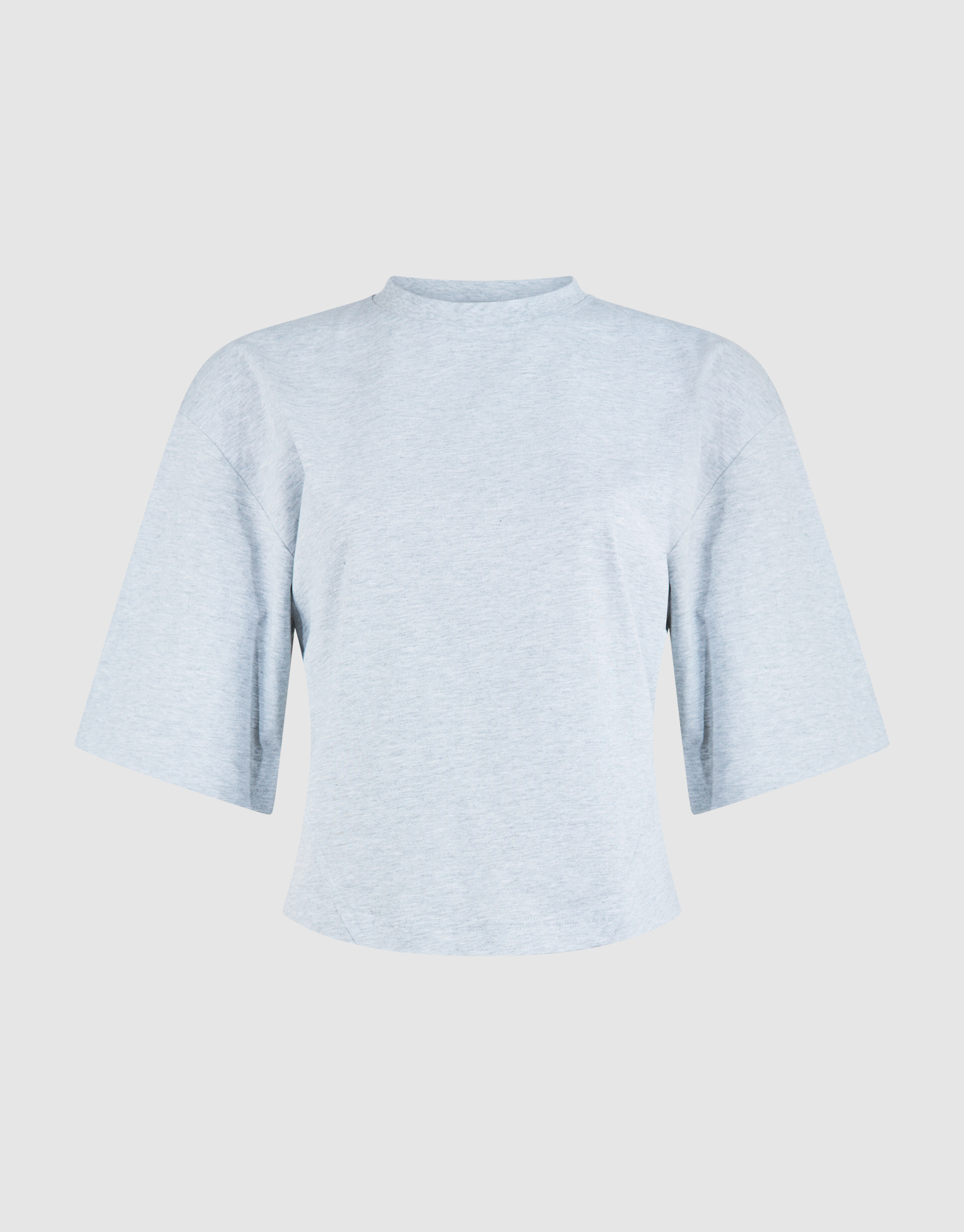 Tailliertes T-Shirt Hellgrau SHOEBY WOMEN