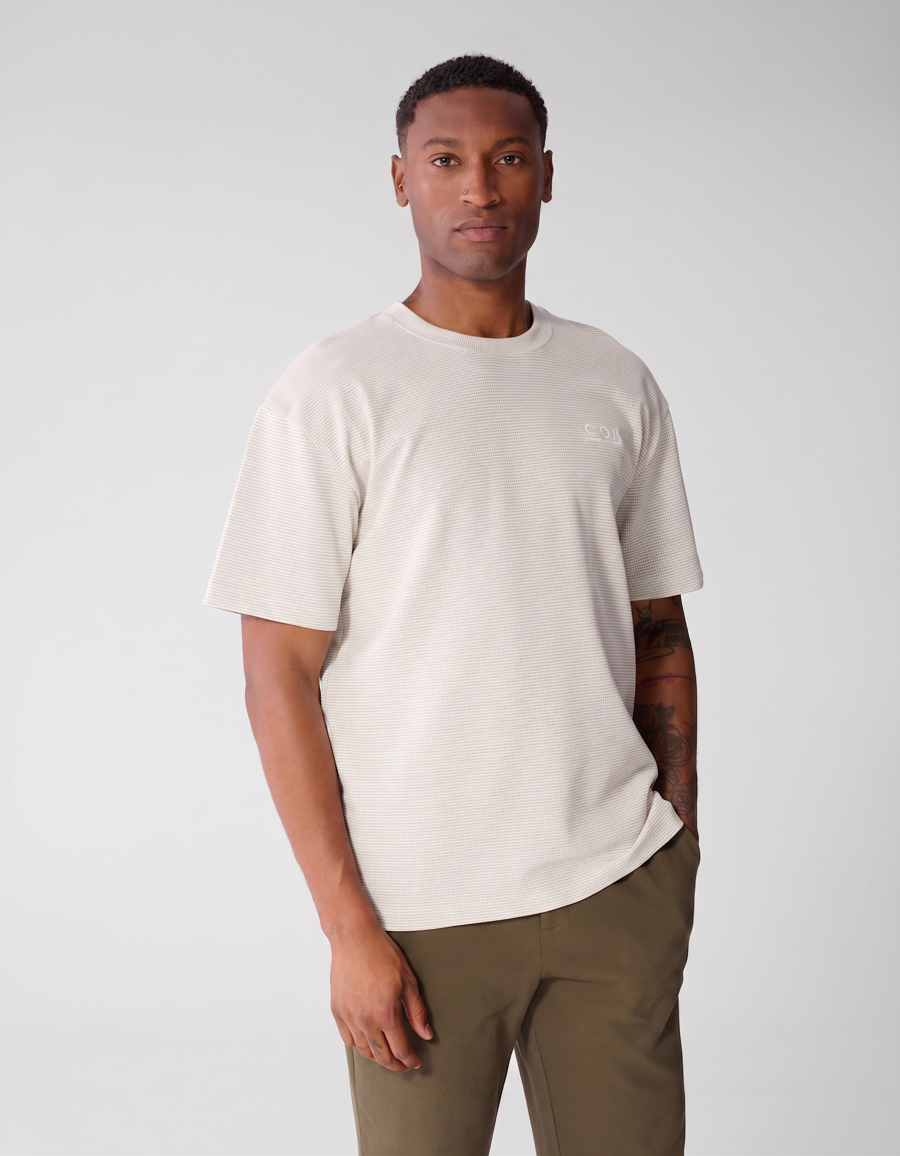 Honeycomb T-Shirt Hellgrau SHOEBY MEN