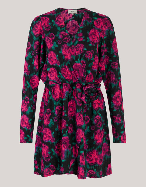 Bedrucktes Crinkle-Kleid Schwarz SHOEBY WOMEN