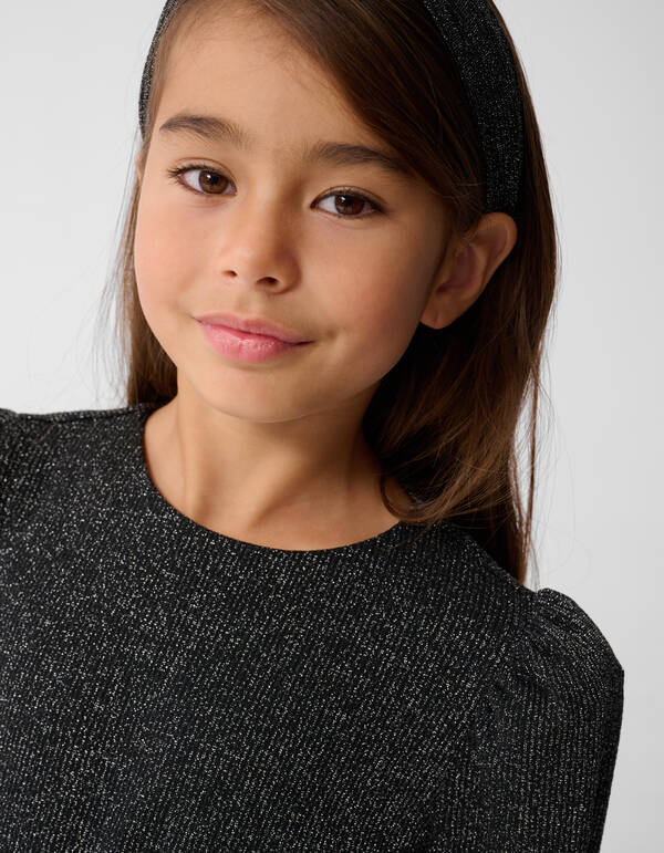 Glitter Balloon Mini Jurk Zwart SHOEBY GIRLS