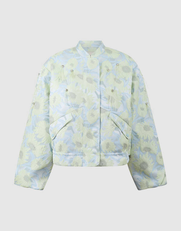 Oversized Strass Jacquard Jack Hellblau SHOEBY WOMEN