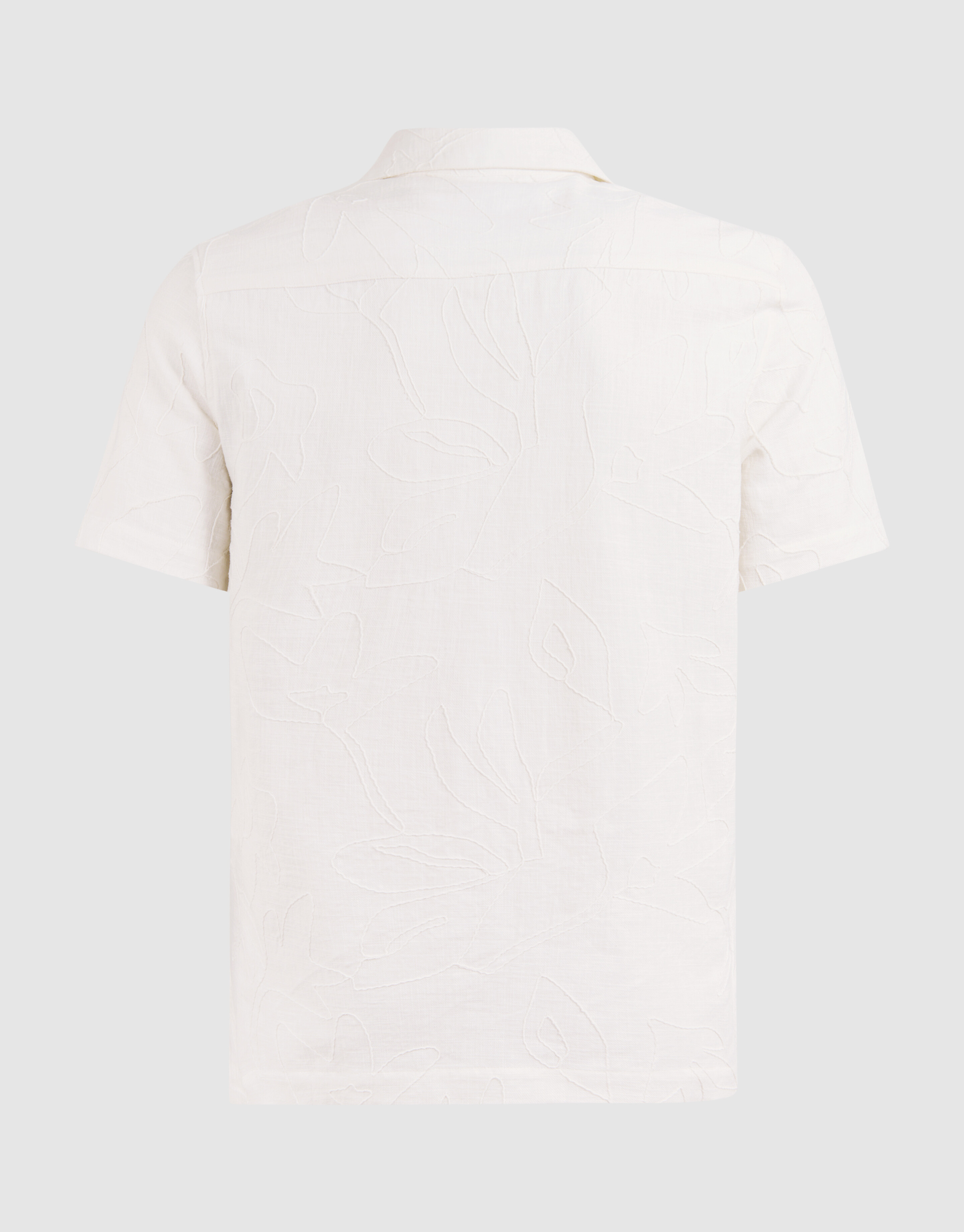 Blume Struktur Shirt Off White SHOEBY MEN