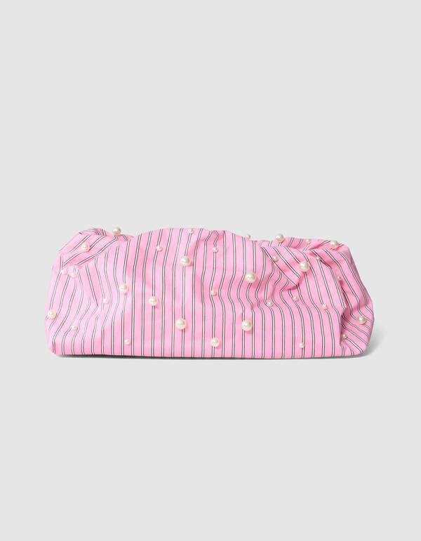 Pinstripe Perlen Clutch Hellrosa SHOEBY ACCESSOIRES