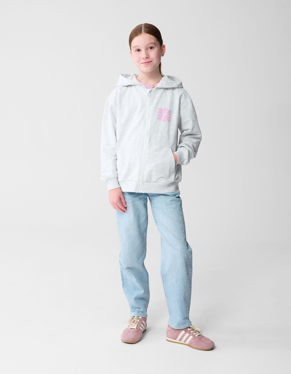 Blume Artwork Weste Hellgrau SHOEBY GIRLS