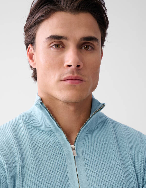 Zip-Pullover Hellblau SHOEBY MEN