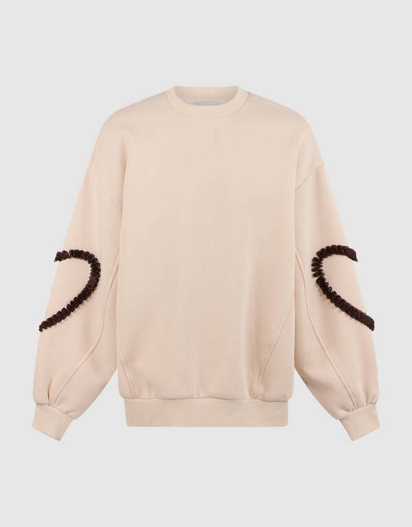 Balloon Fit Heart Pullover Gebrochenem Wei&szlig; SHOEBY GIRLS