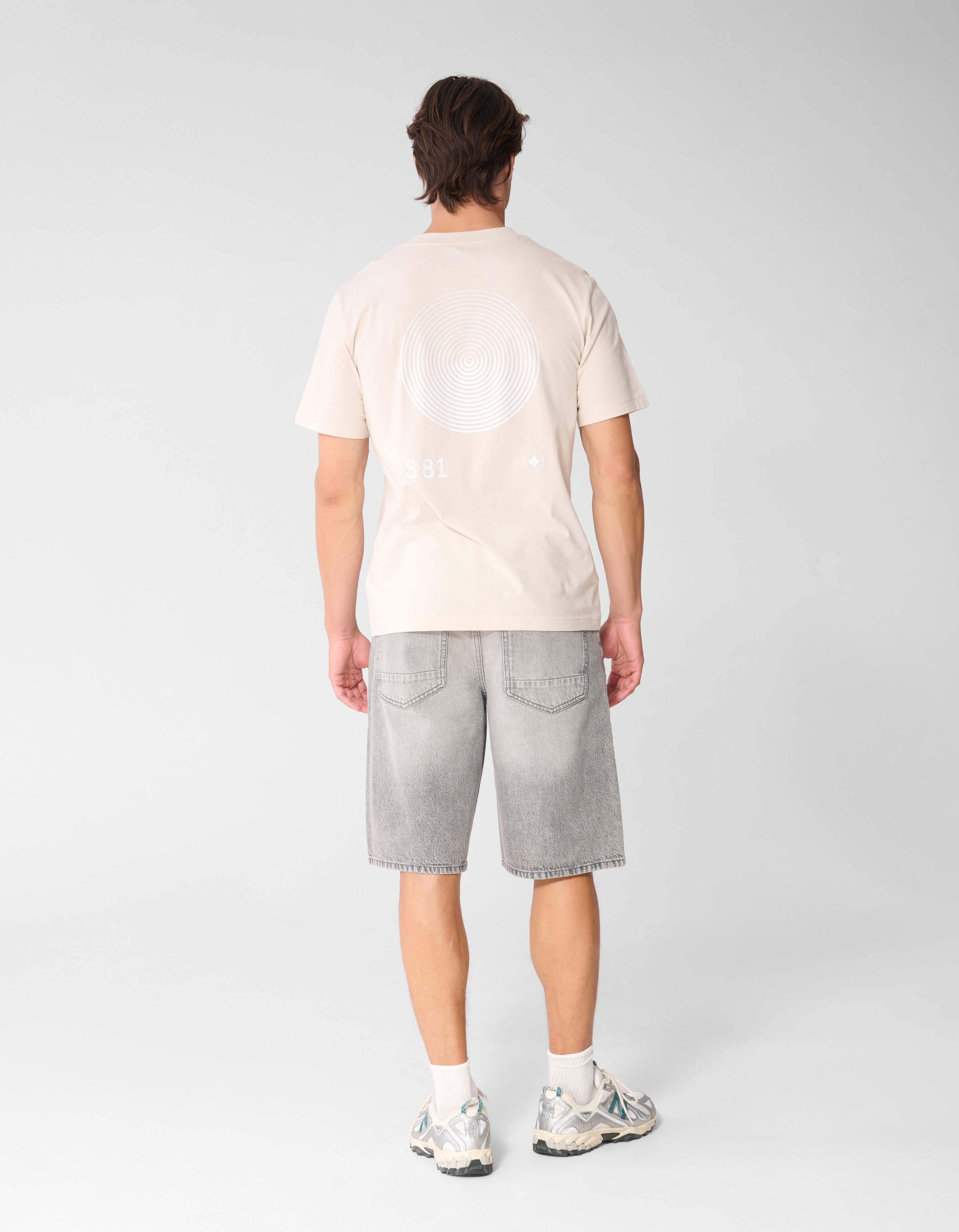 Logo-Kreis-Kunstwerk T-Shirt Sand SHOEBY MEN